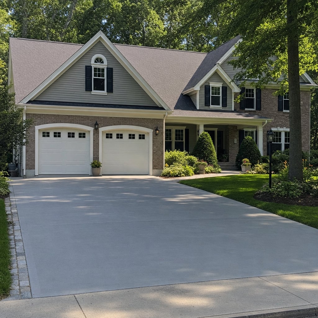 garage floor concrete project in Washington