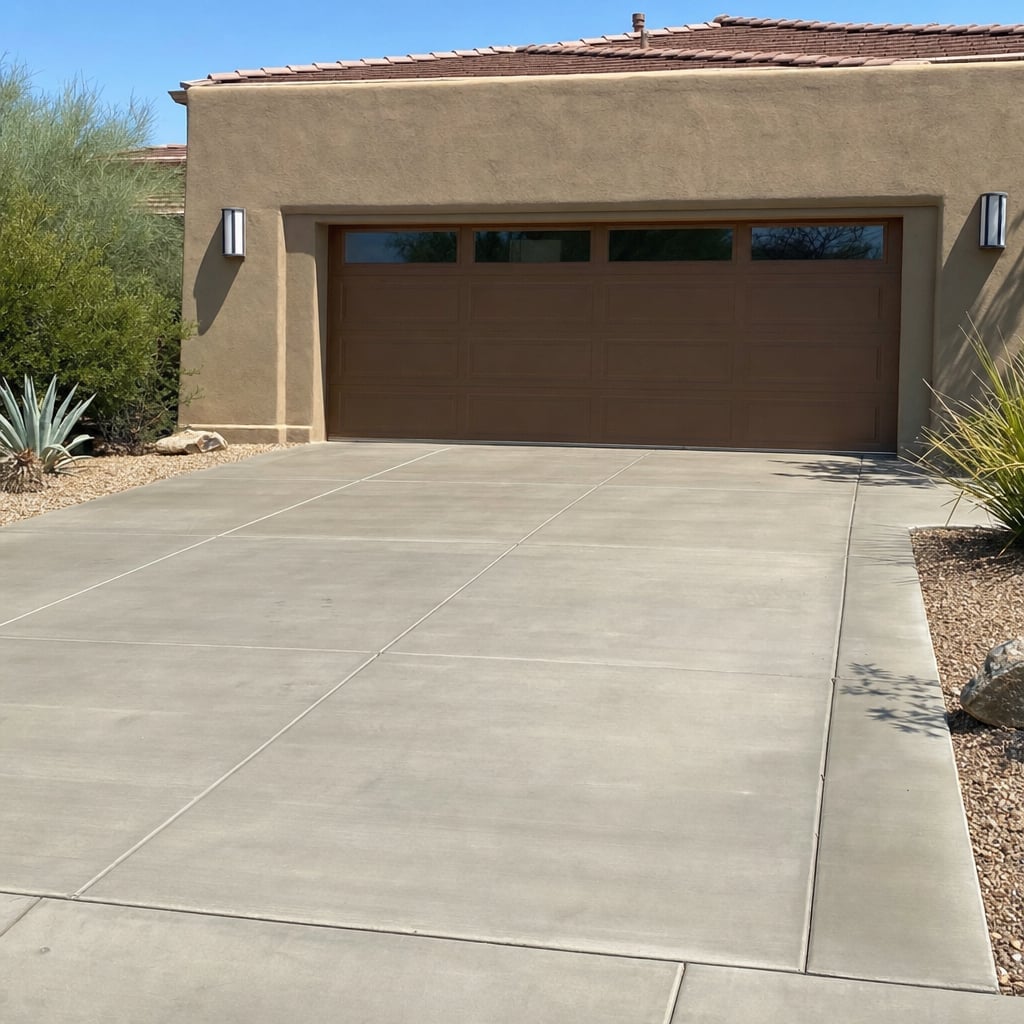 garage floor concrete project in Westminster
