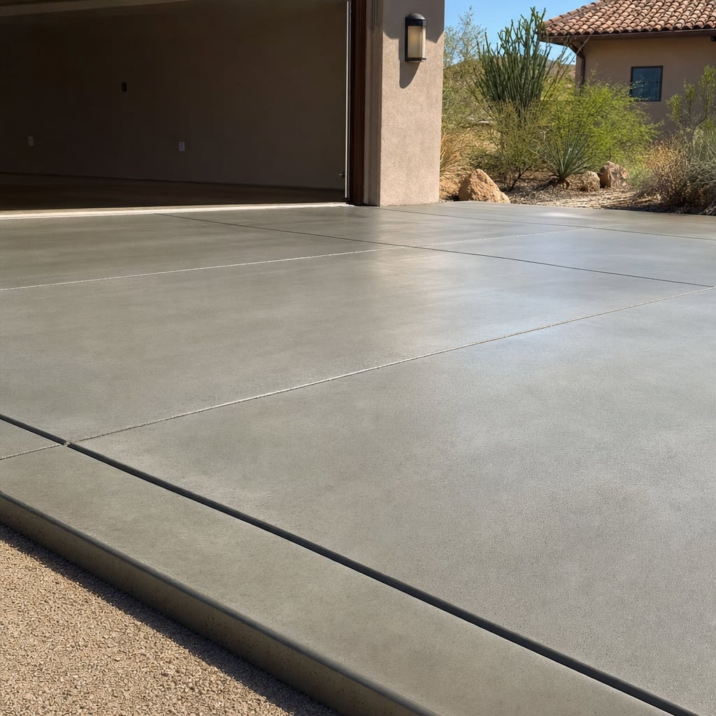 garage floor concrete project in Westminster