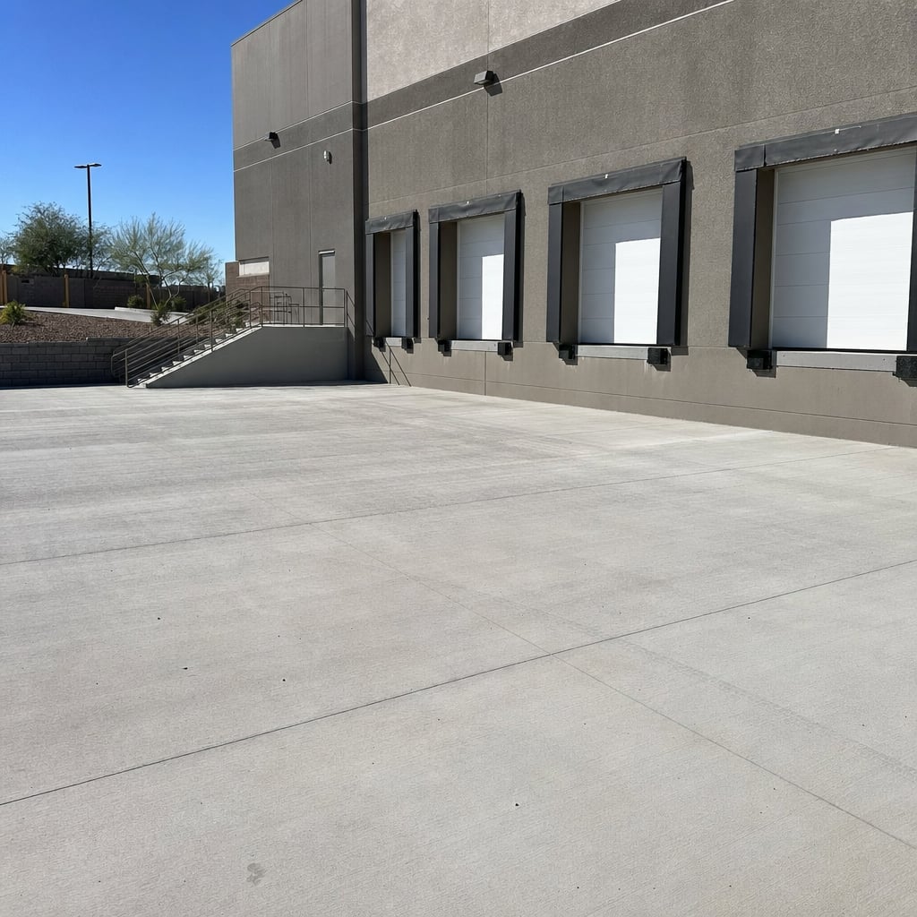 concrete loading dock project in Aurora