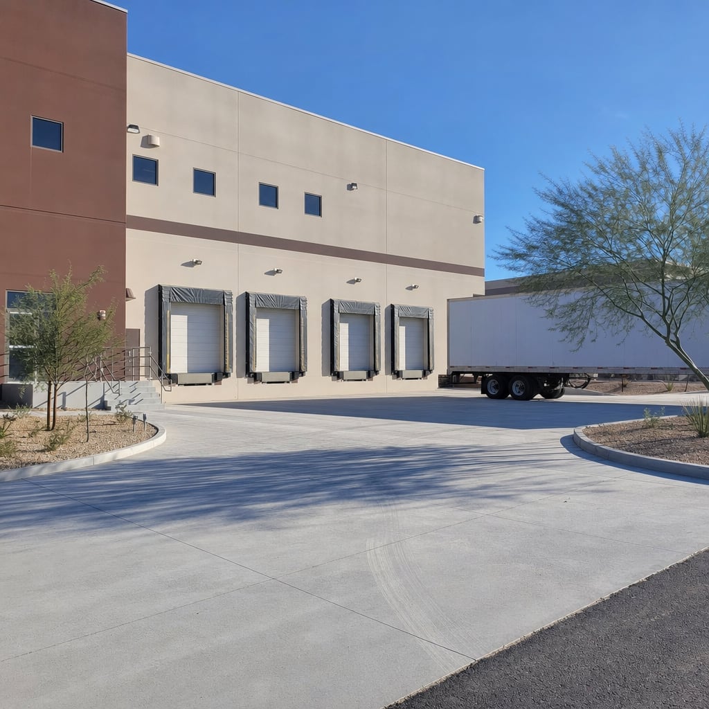 concrete loading dock project in Aurora