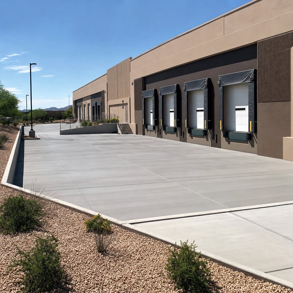 concrete loading dock project in Fremont