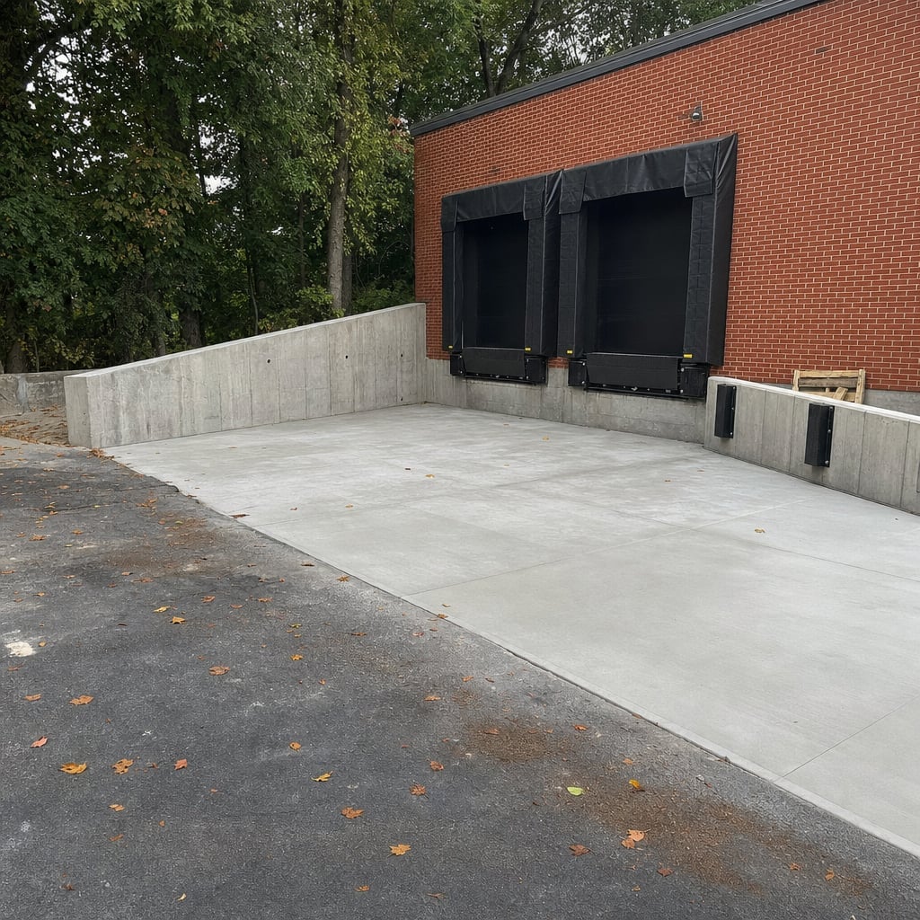 concrete loading dock project in Washington