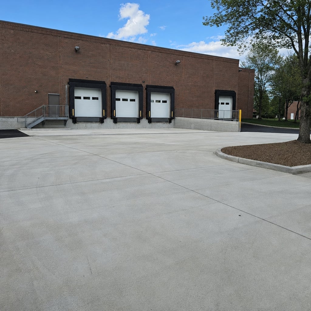 concrete loading dock project in Washington