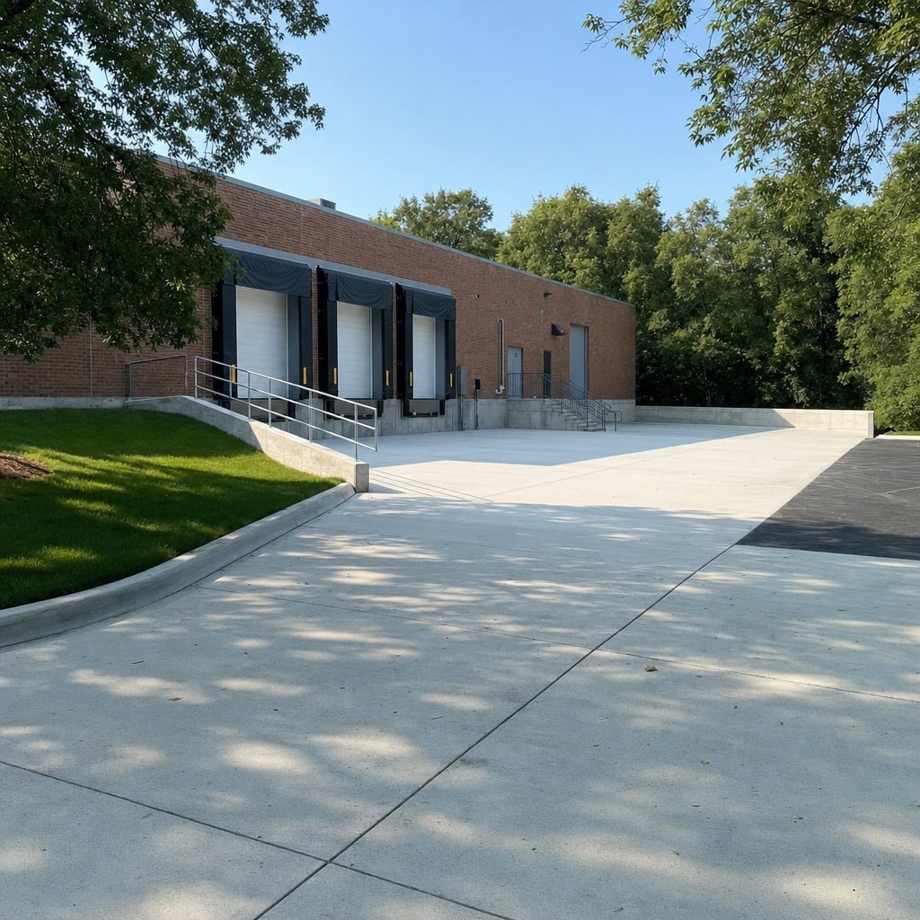 concrete loading dock project in Washington