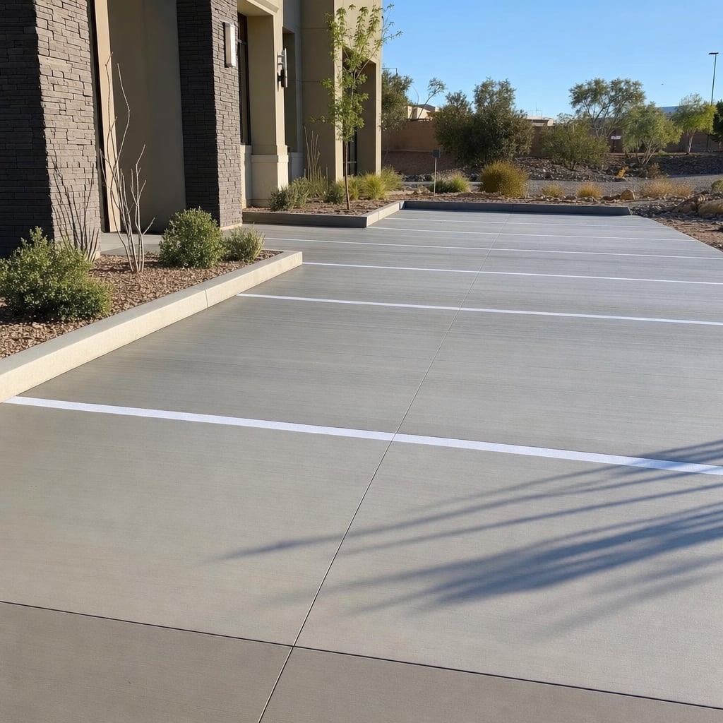 concrete parking lot project in Aurora