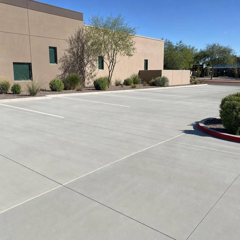 concrete parking lot project in Thornton