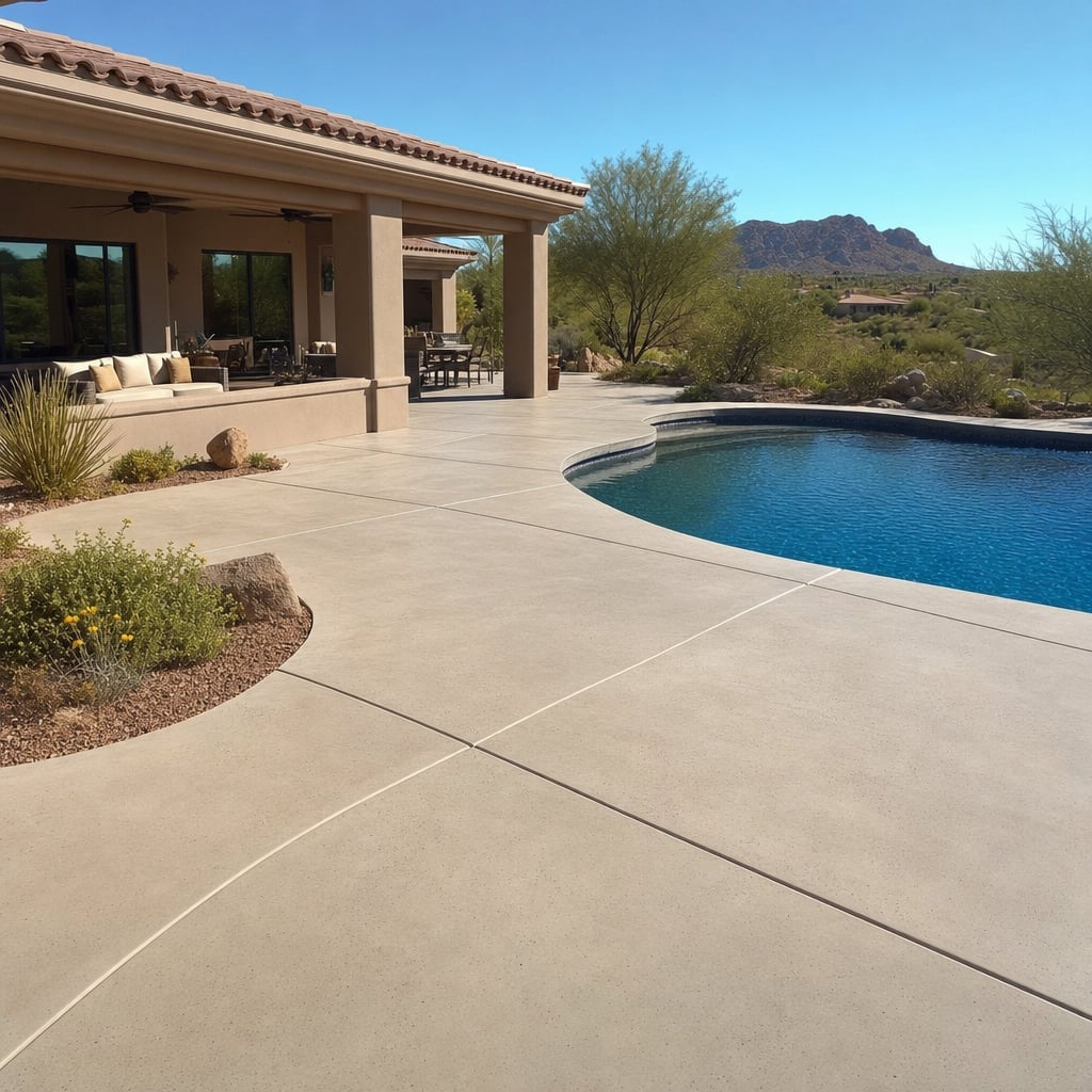 concrete pool deck project in Bakersfield