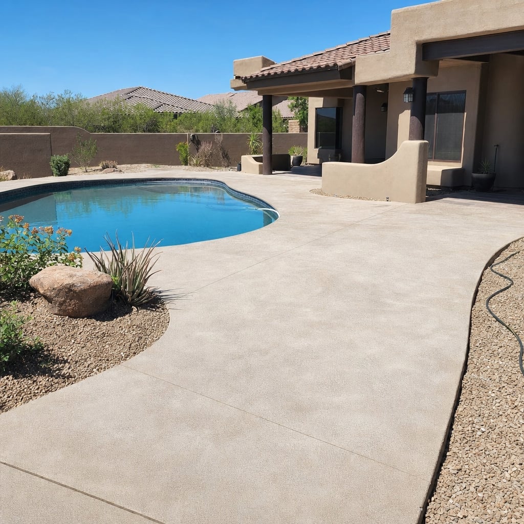 concrete pool deck project in Fremont