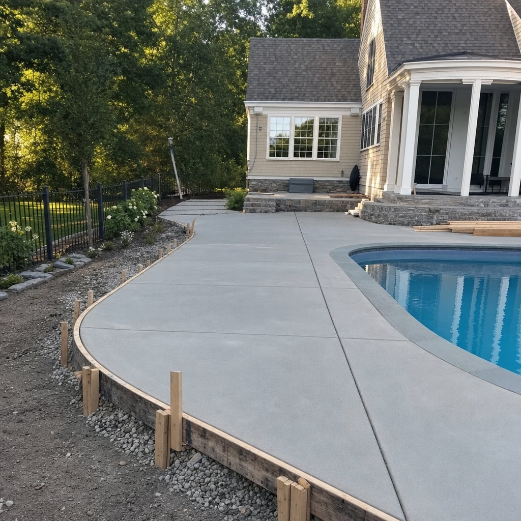concrete pool deck project in Washington