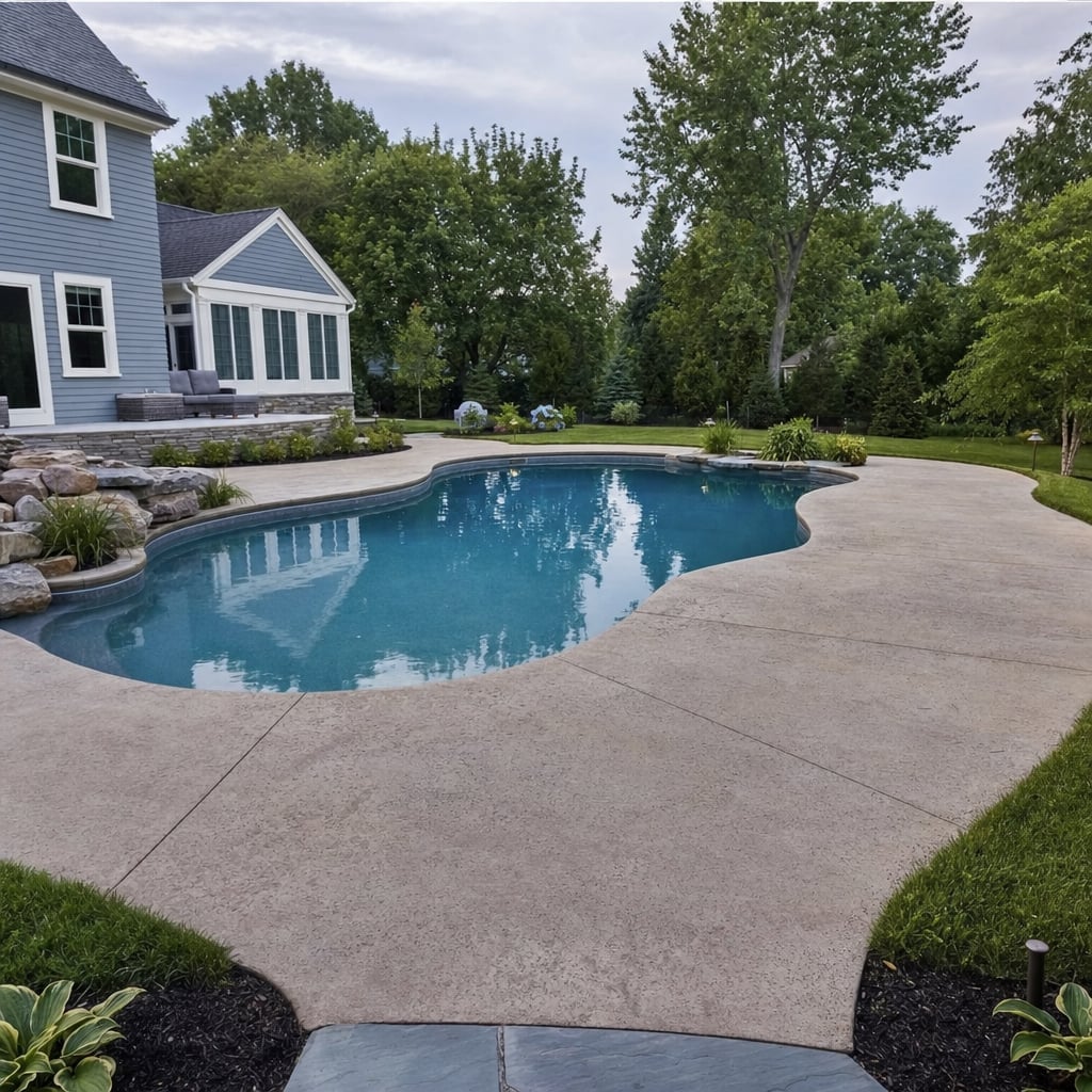 concrete pool deck project in Washington