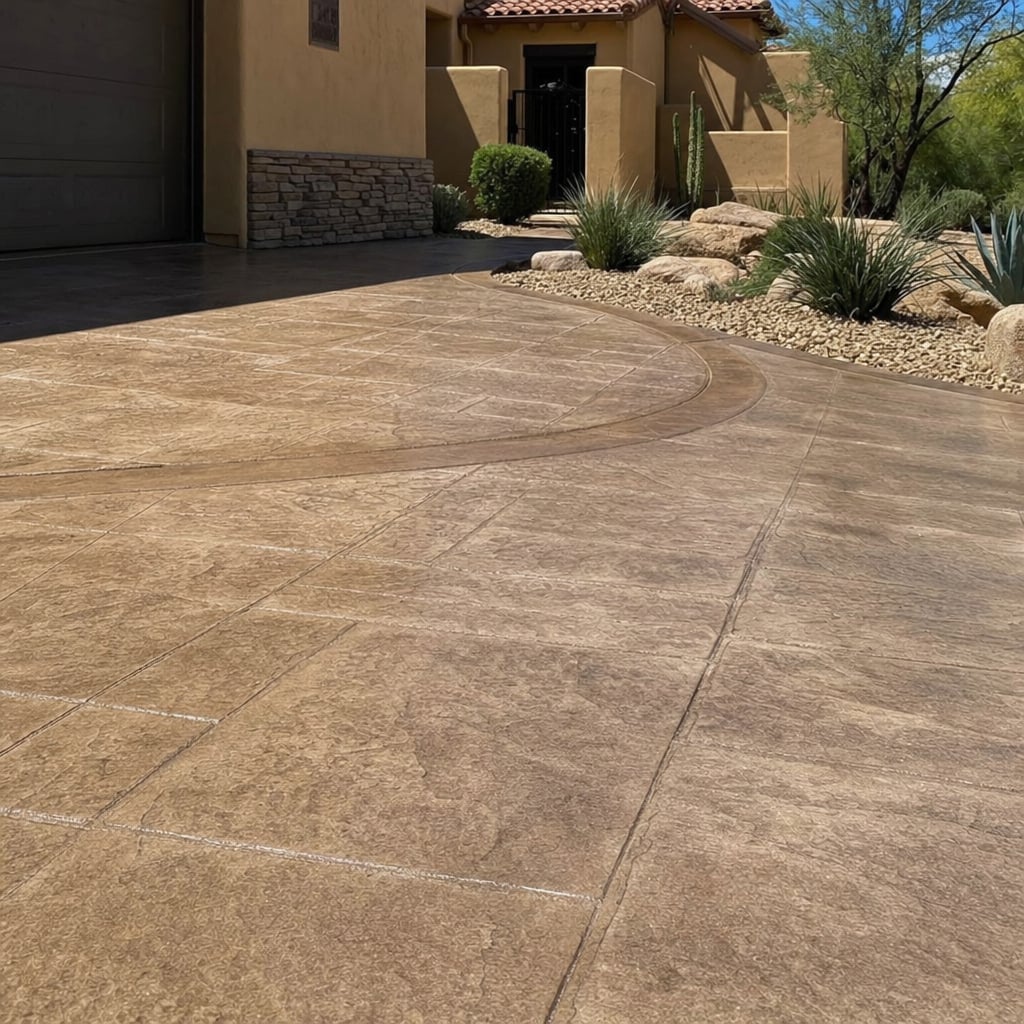 stamped concrete project in Peoria