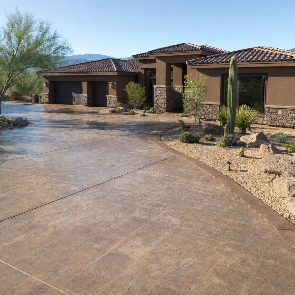 stamped concrete project in Riverside