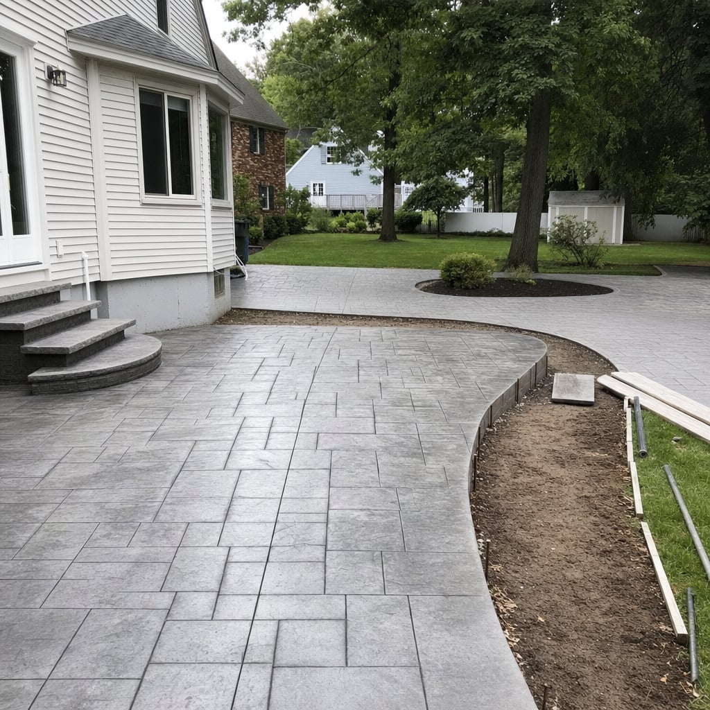 stamped concrete project in Washington