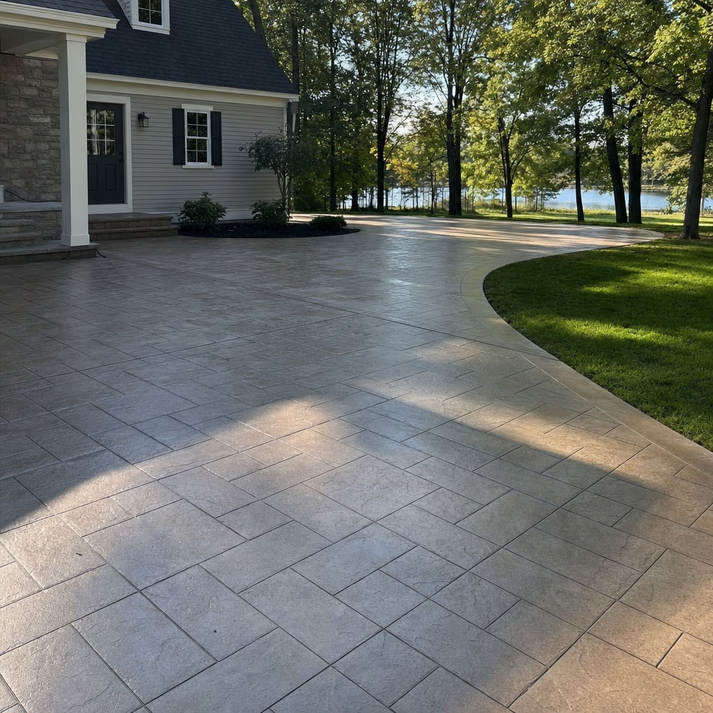 stamped concrete project in Washington