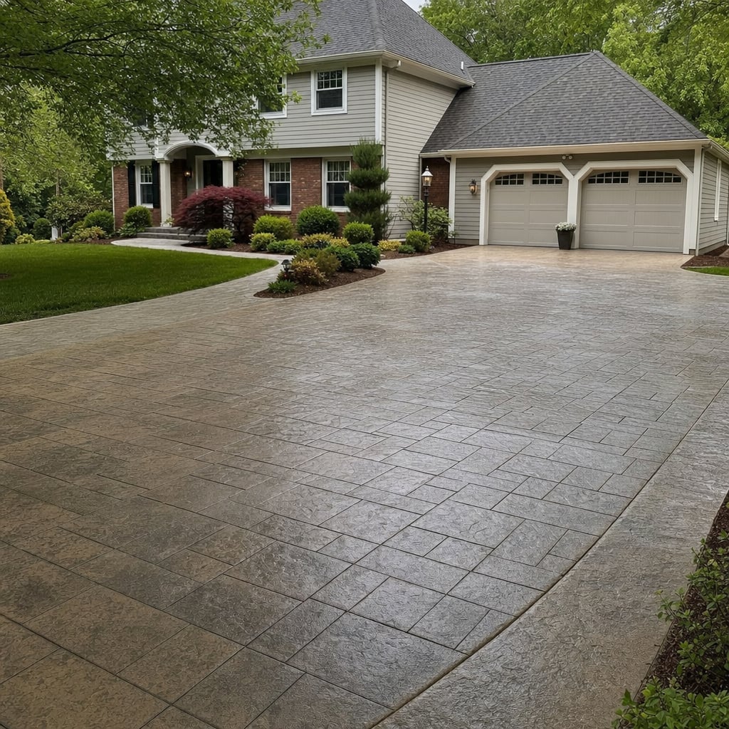stamped concrete project in Washington