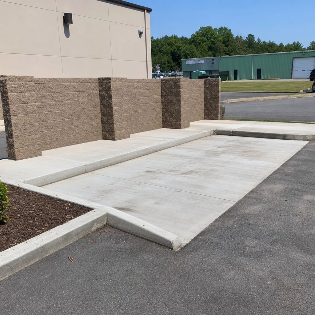 dumpster pad project in Clermont