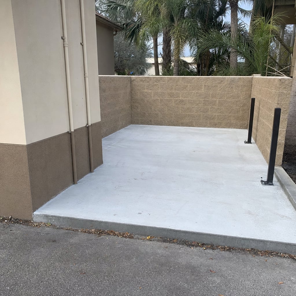 dumpster pad project in Fayetteville