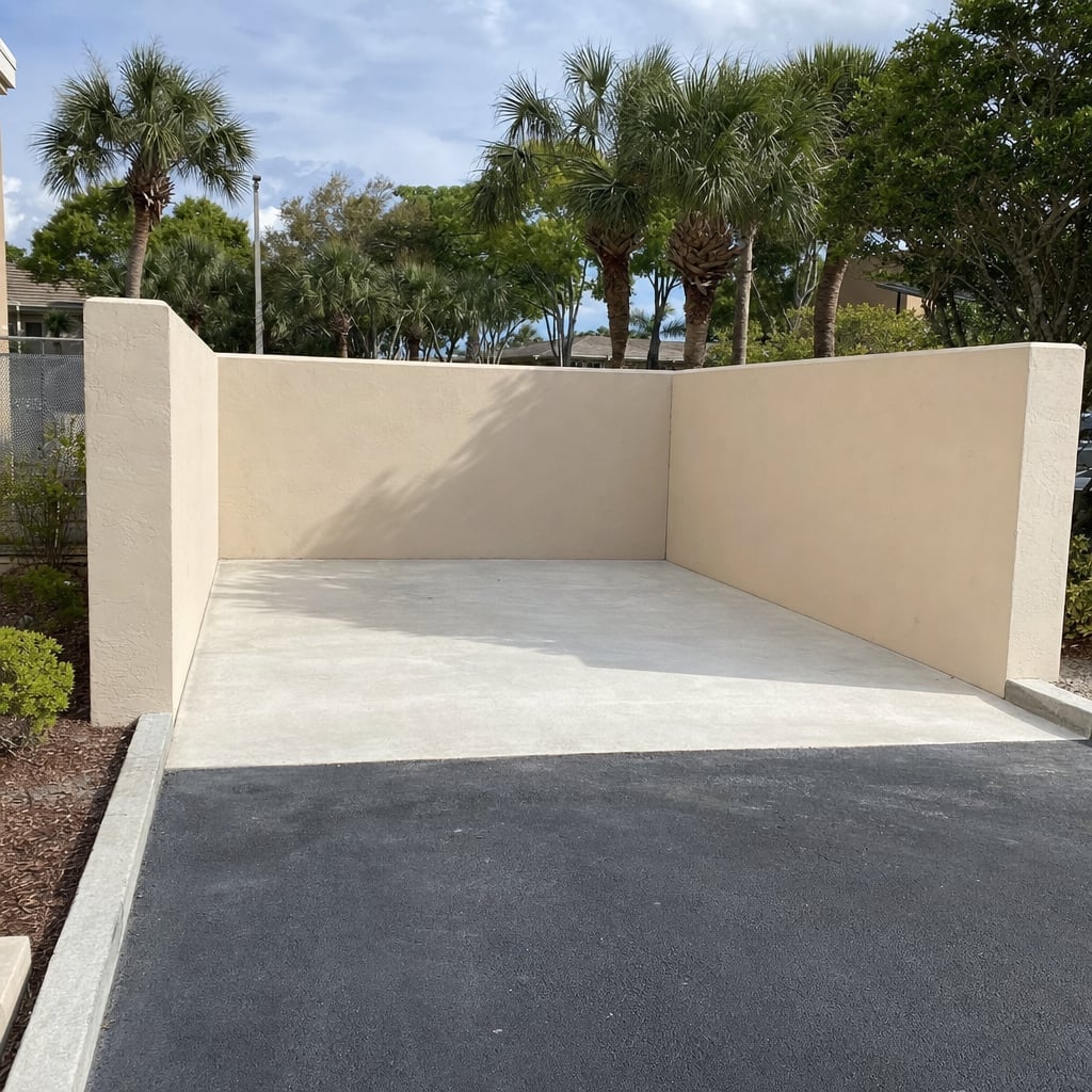 dumpster pad project in Fayetteville