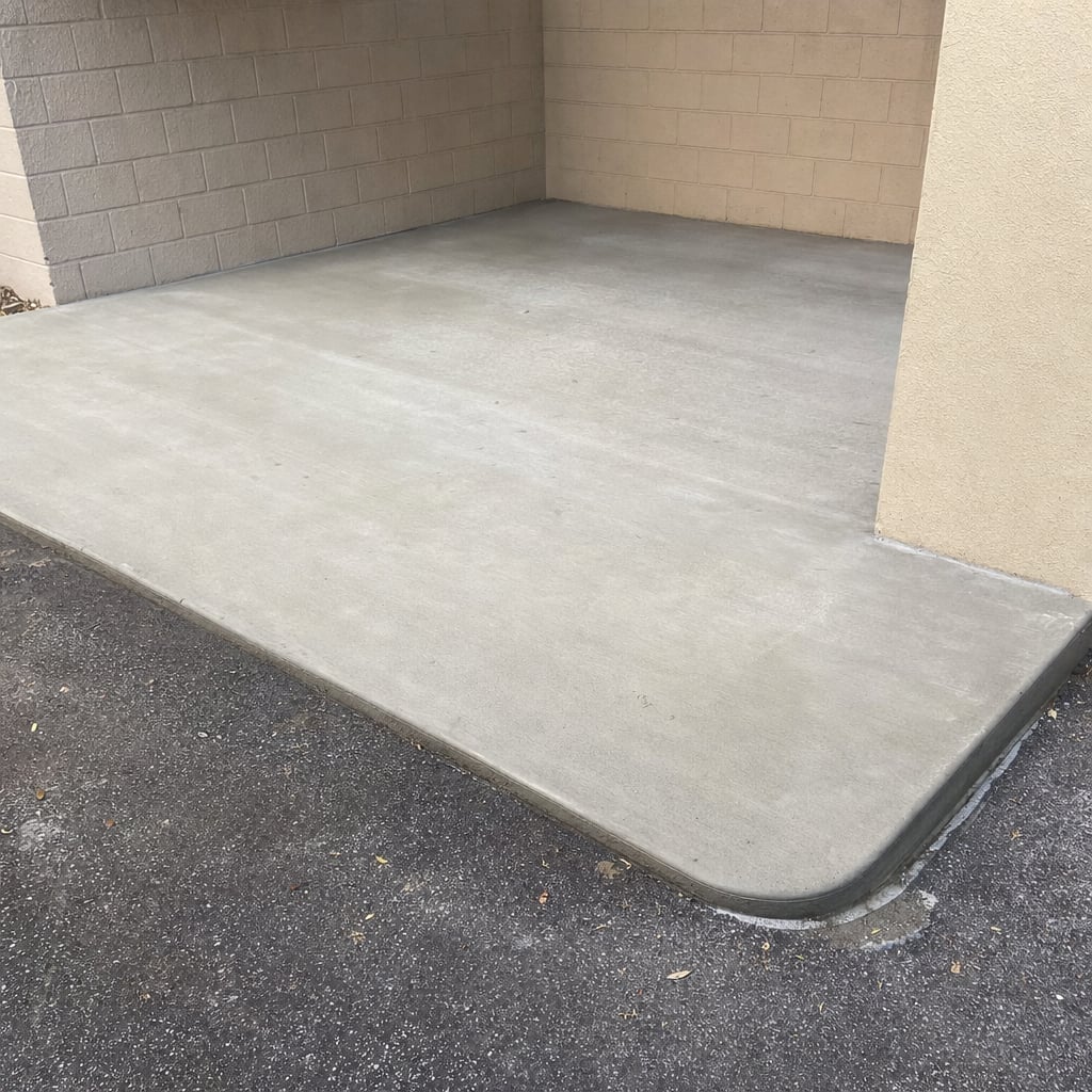 dumpster pad project in Fayetteville