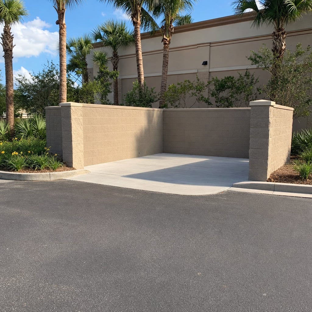 dumpster pad project in Fayetteville