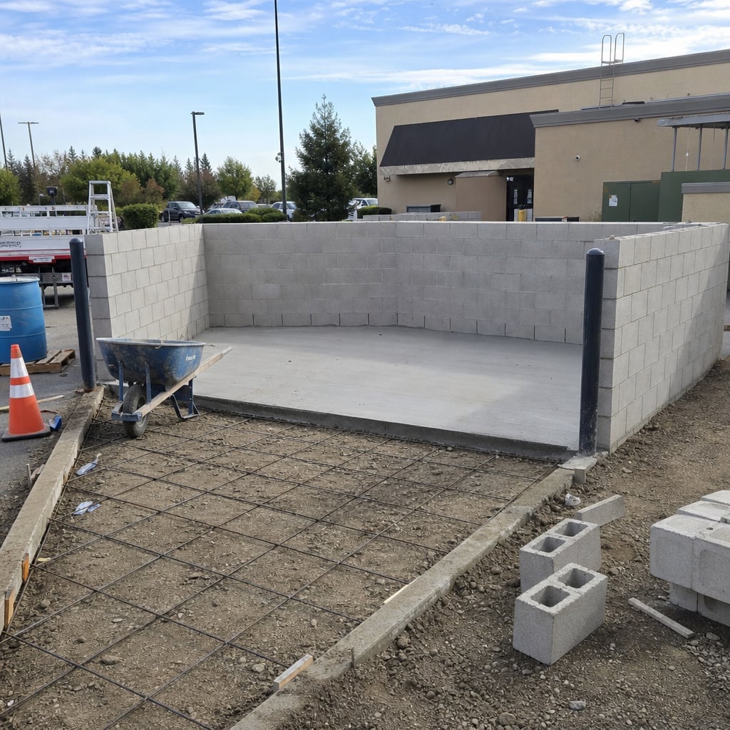 dumpster pad project in Port St. Lucie