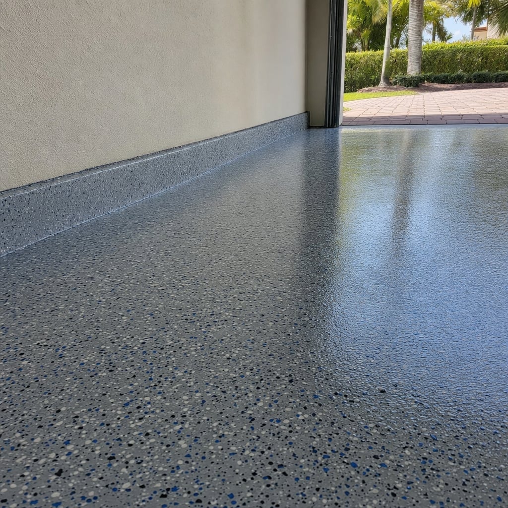 auto shop epoxy floor project in Ocala