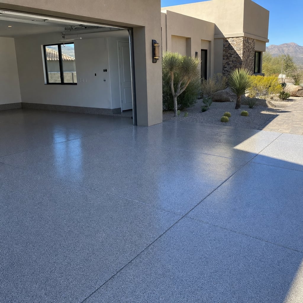 auto shop epoxy floor project in Sacramento