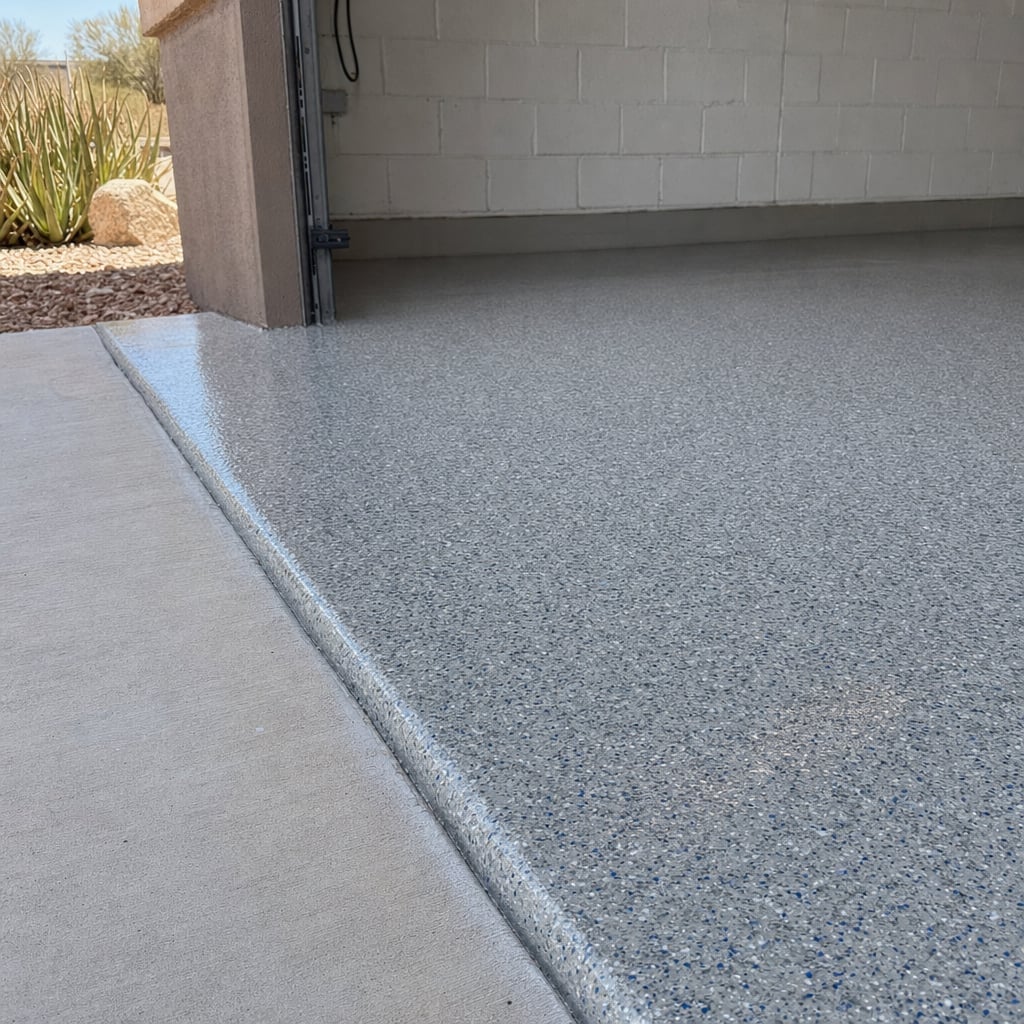auto shop epoxy floor project in Sacramento