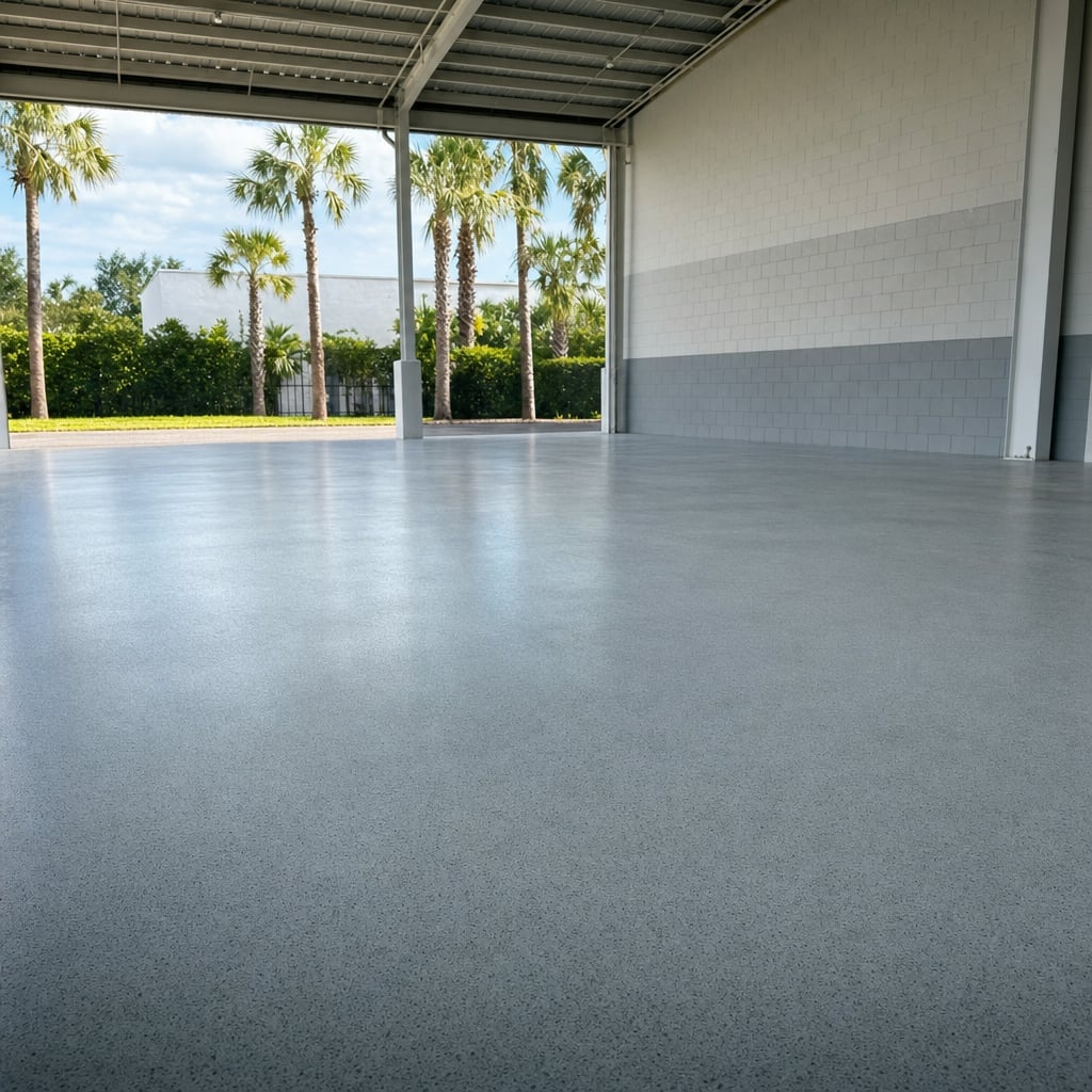 epoxy floor prep project in Cape Coral