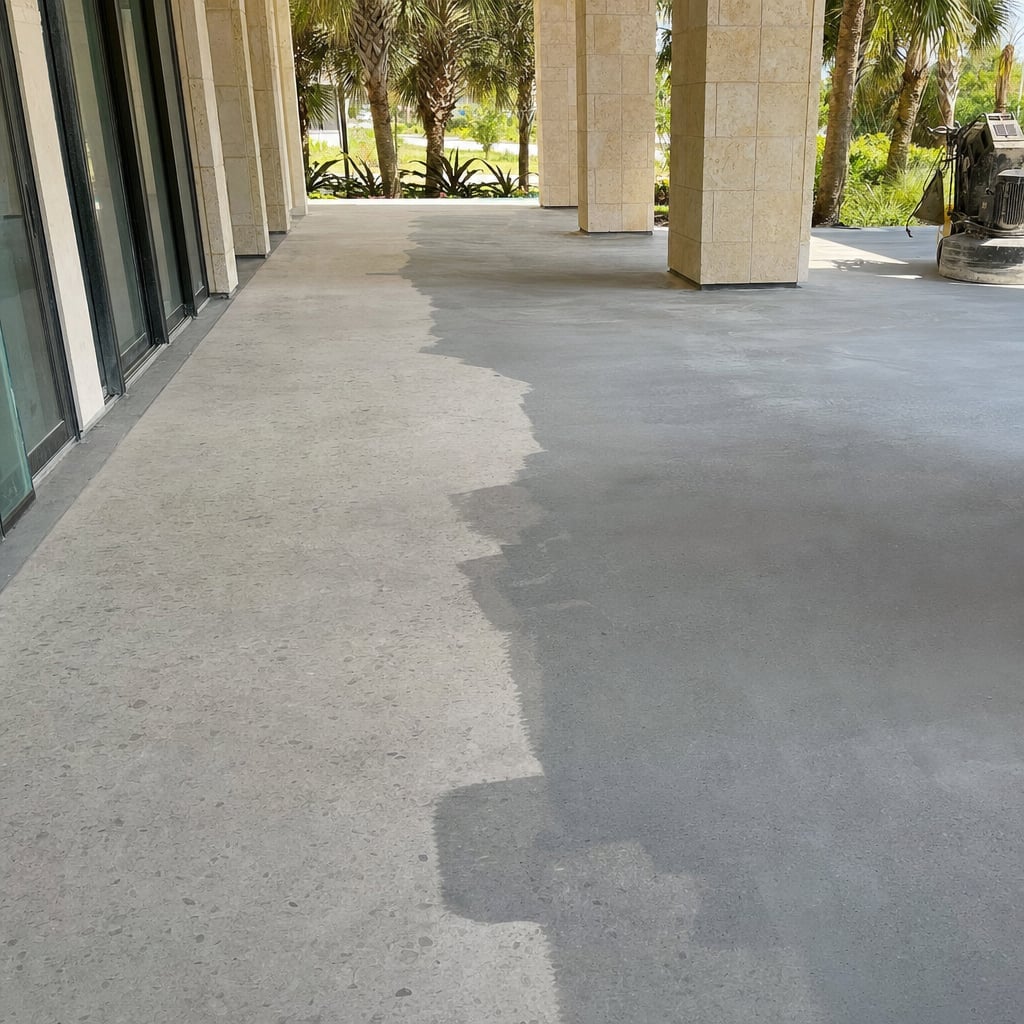 epoxy floor prep project in Ocala