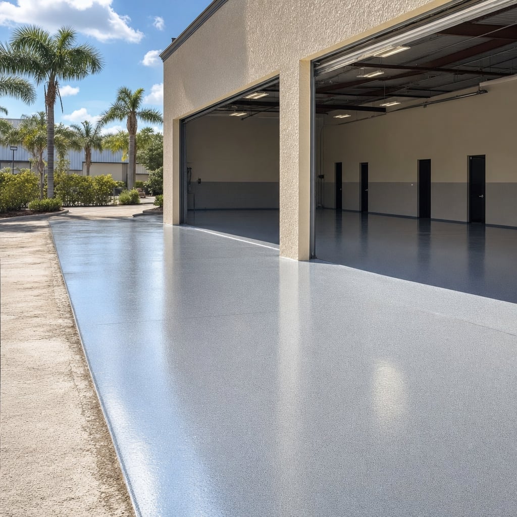 commercial epoxy flooring project in Ocala
