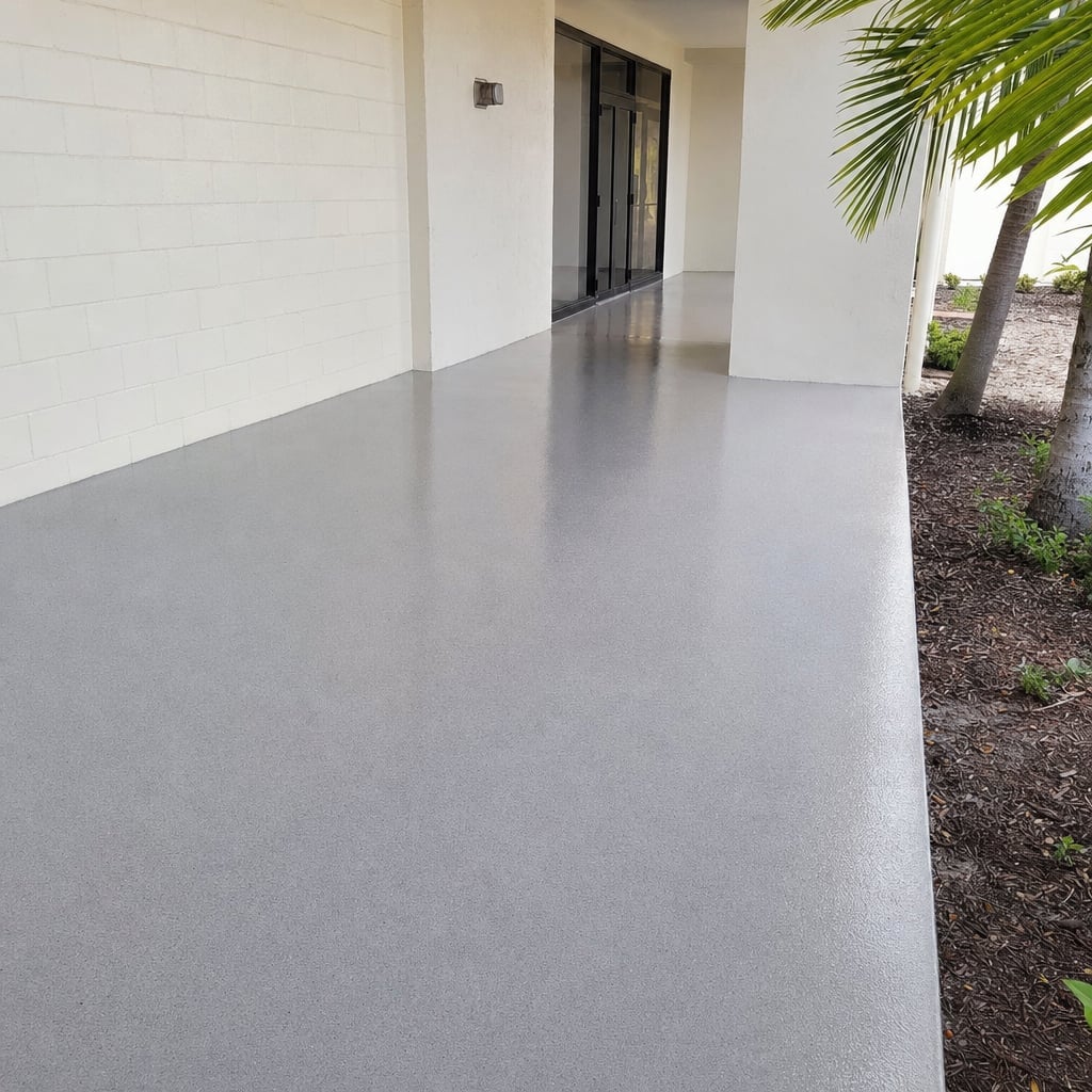 commercial epoxy flooring project in Palm Coast