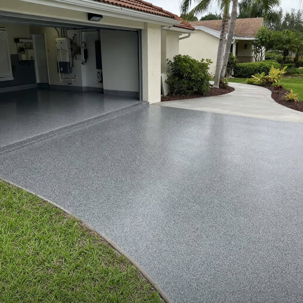 epoxy basement floor project in Cape Coral