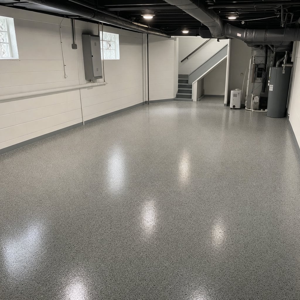 epoxy basement floor project in Cape Coral