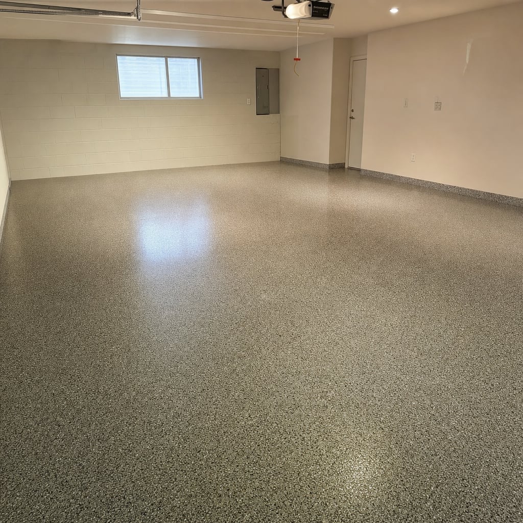 epoxy basement floor project in Sacramento