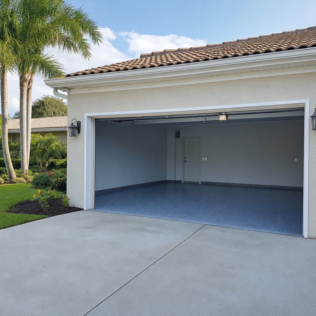epoxy garage floor project in Cape Coral
