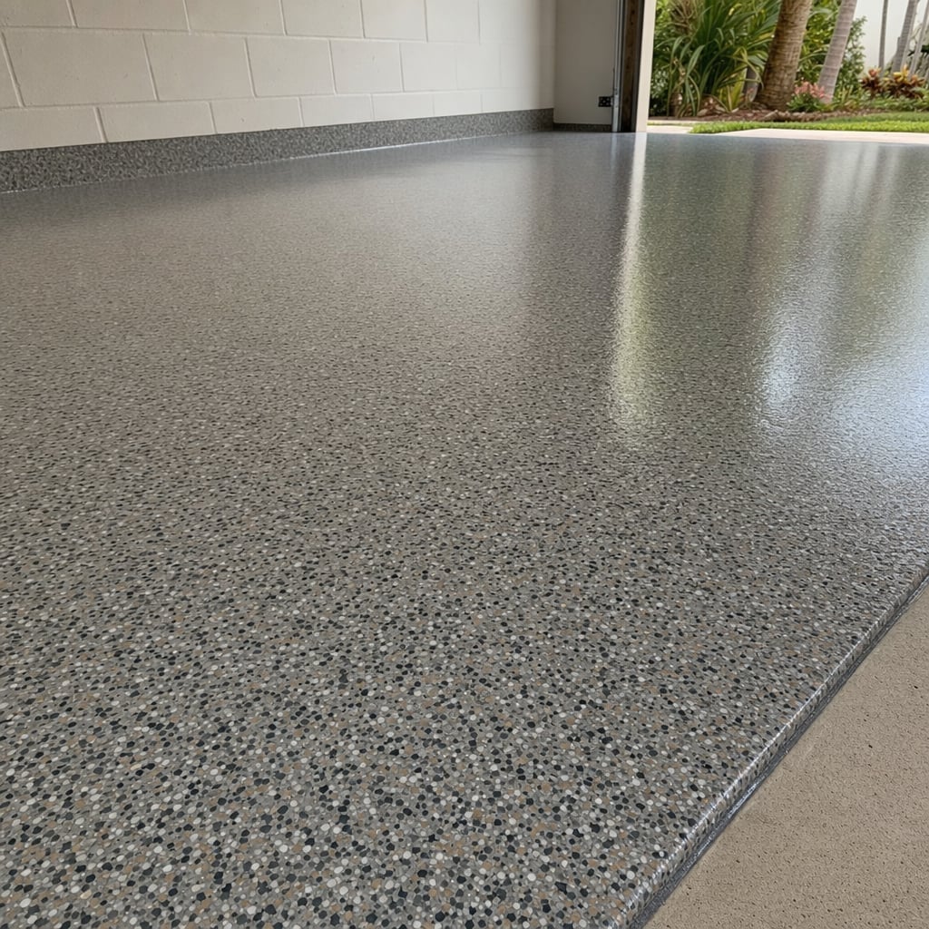 epoxy garage floor project in Ocala