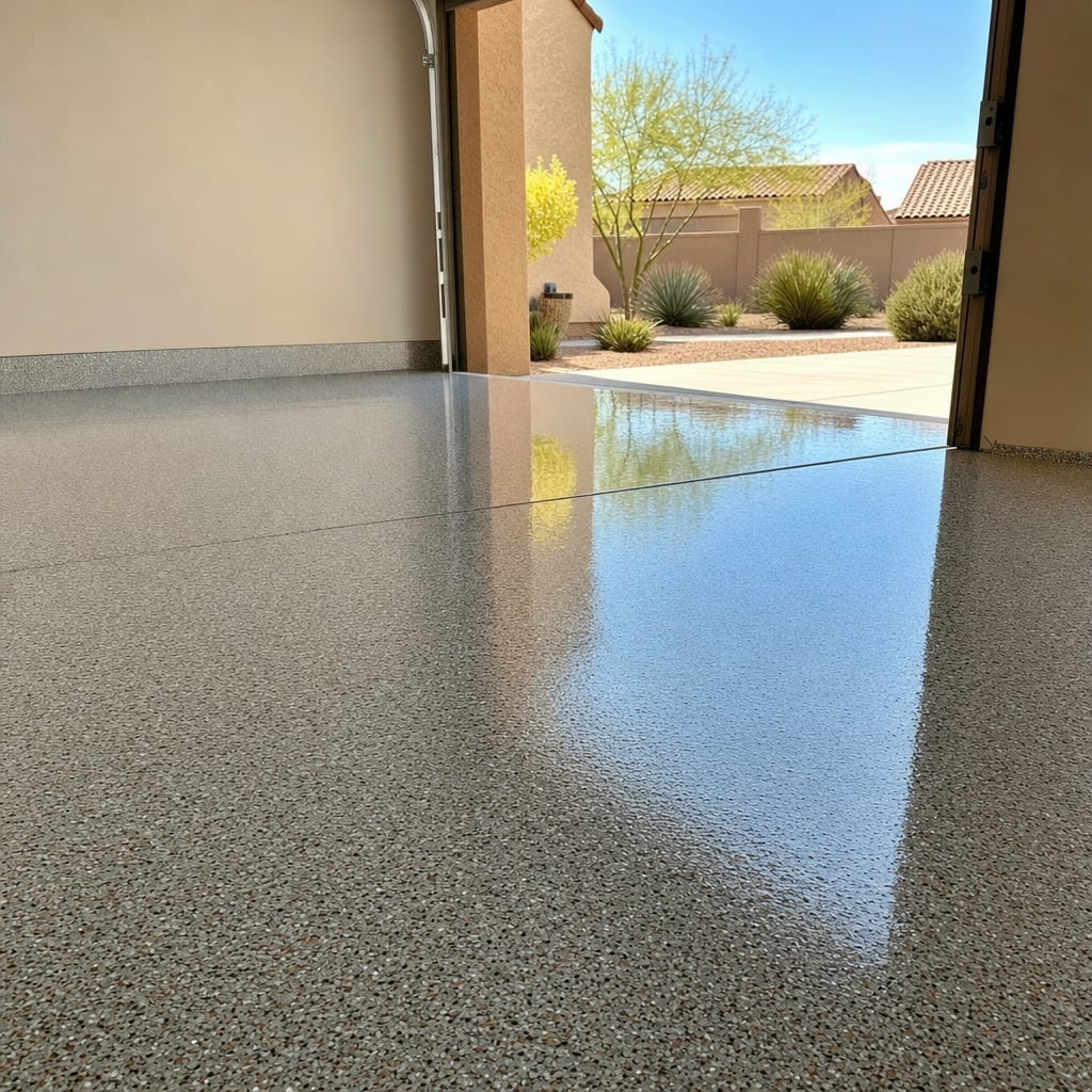 epoxy garage floor project in Sacramento