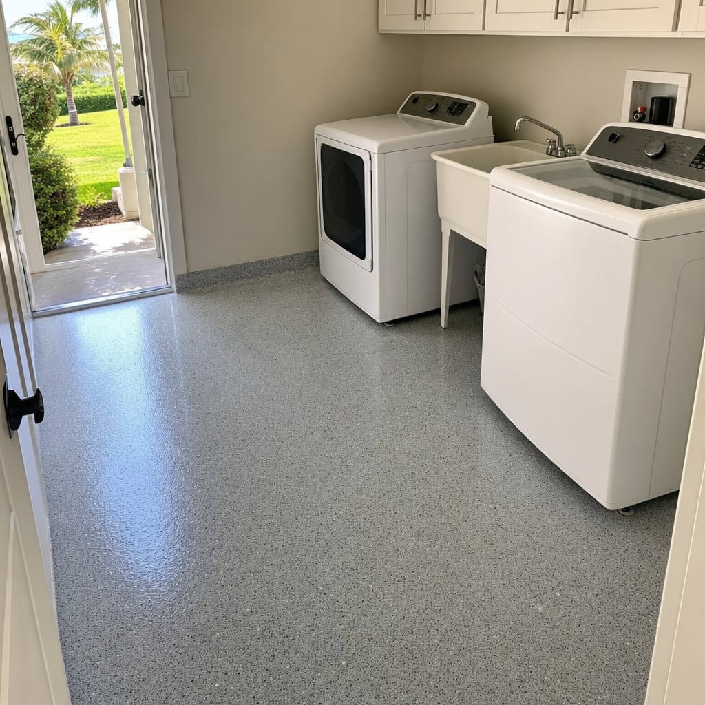Epoxy Laundry Room Floor Installation & Repair