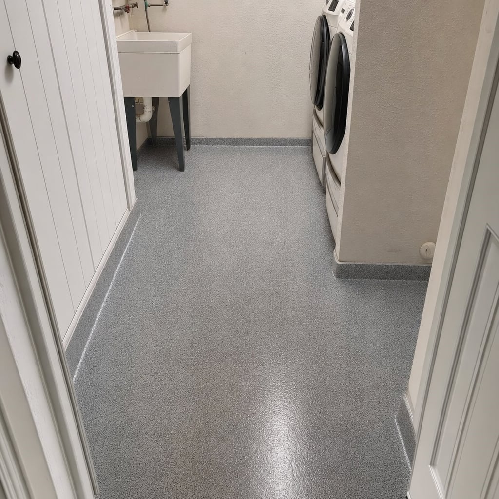 epoxy laundry room floor project in Fort Myers