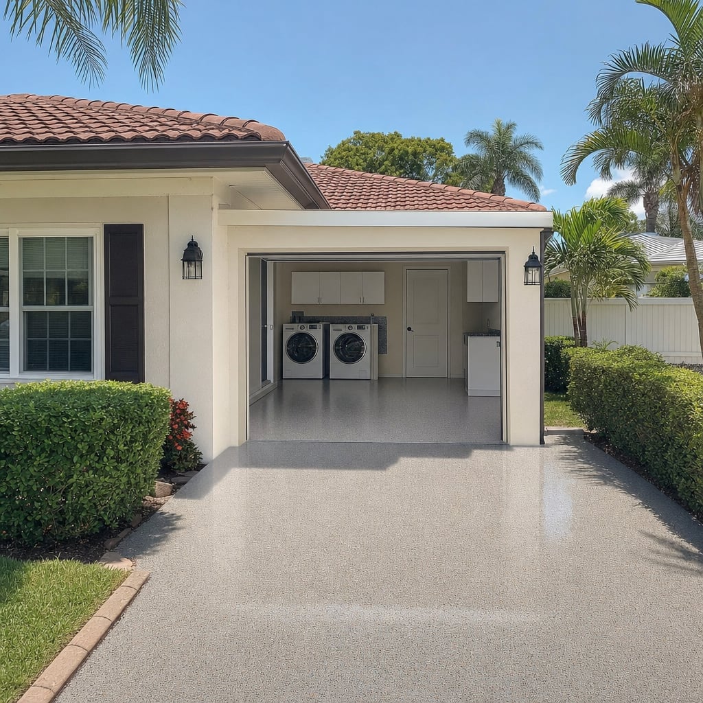 epoxy laundry room floor project in Ocala