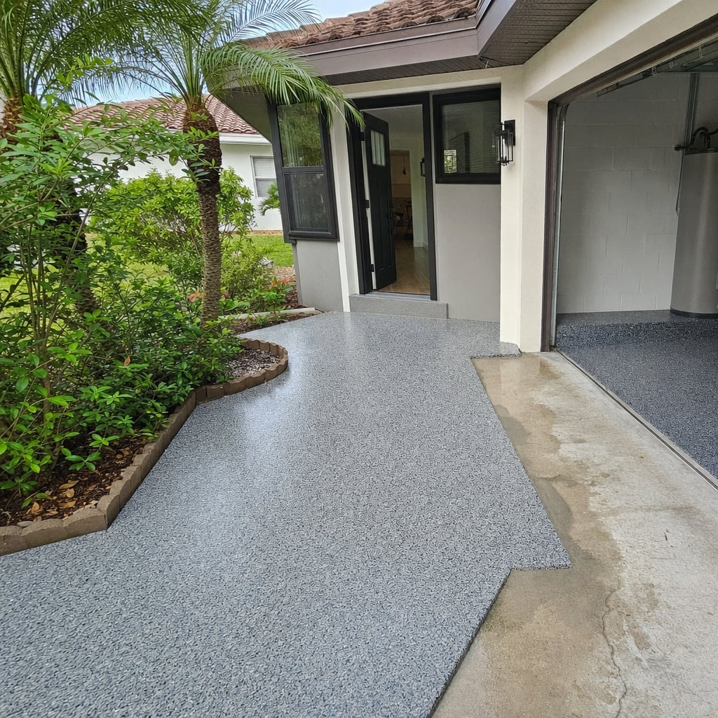 epoxy mudroom floor project in Cape Coral