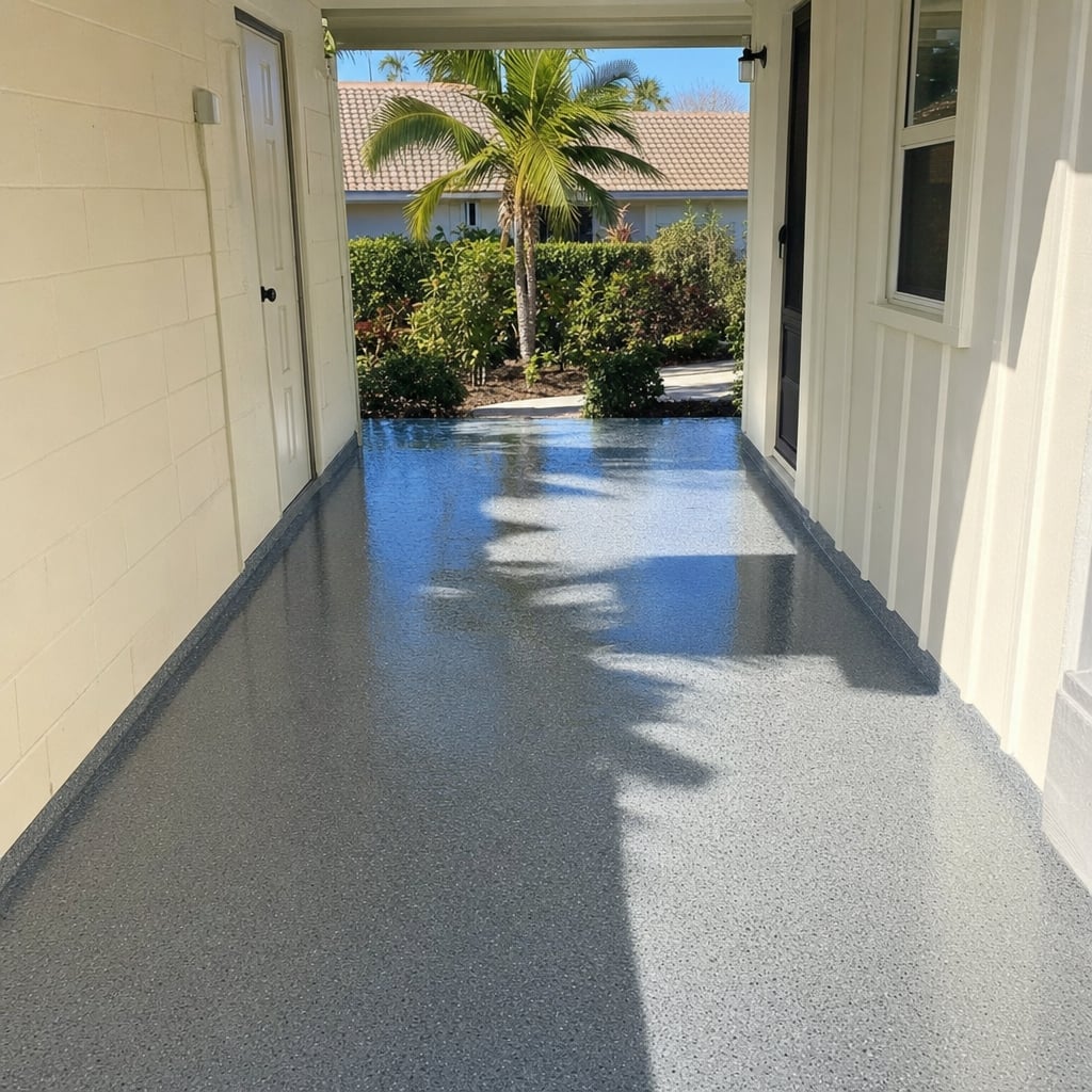 epoxy mudroom floor project in Cape Coral