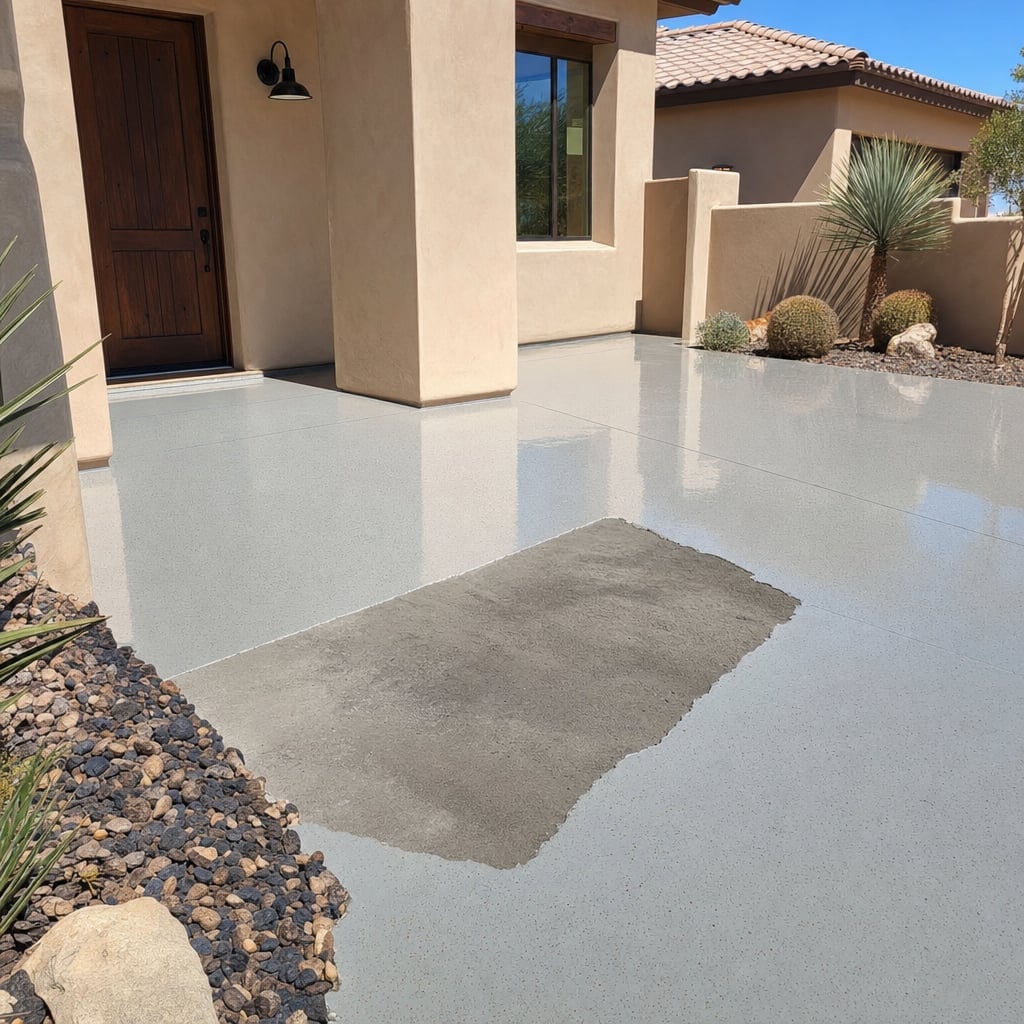 epoxy mudroom floor project in Sacramento