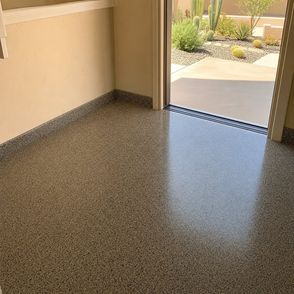 epoxy mudroom floor project in Sacramento