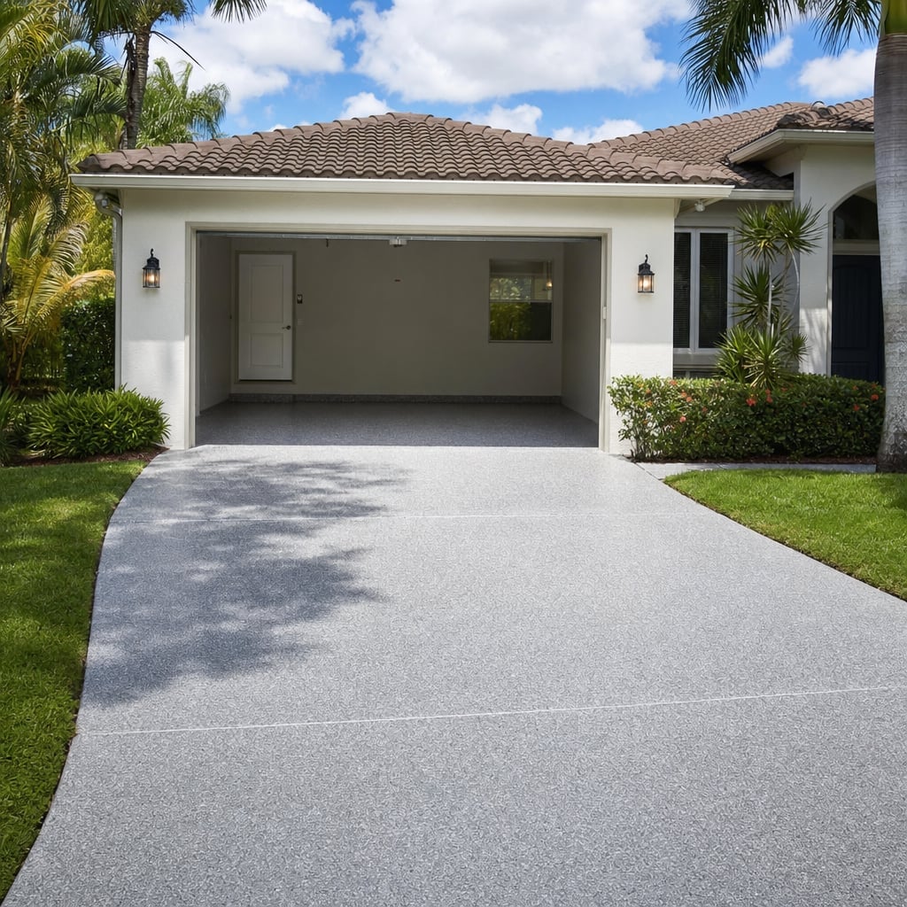 flake epoxy flooring project in Ocala