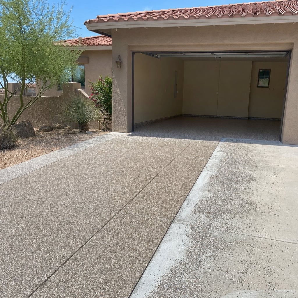 flake epoxy flooring project in Sacramento