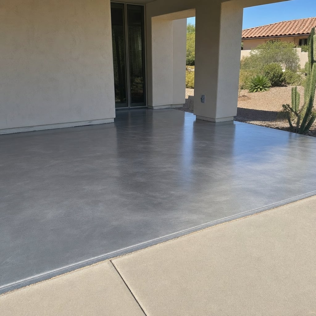 metallic epoxy flooring project in Sacramento