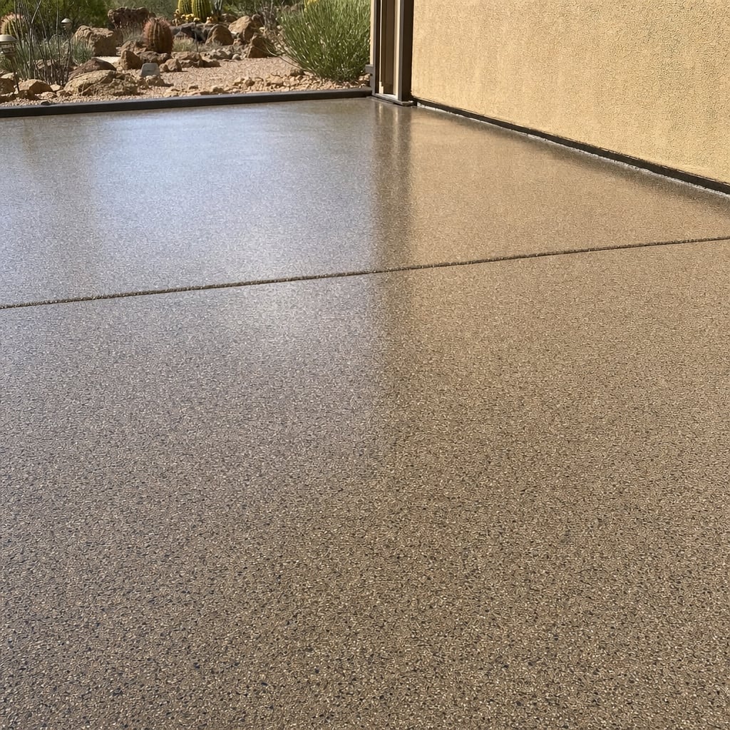 metallic epoxy flooring project in Sacramento